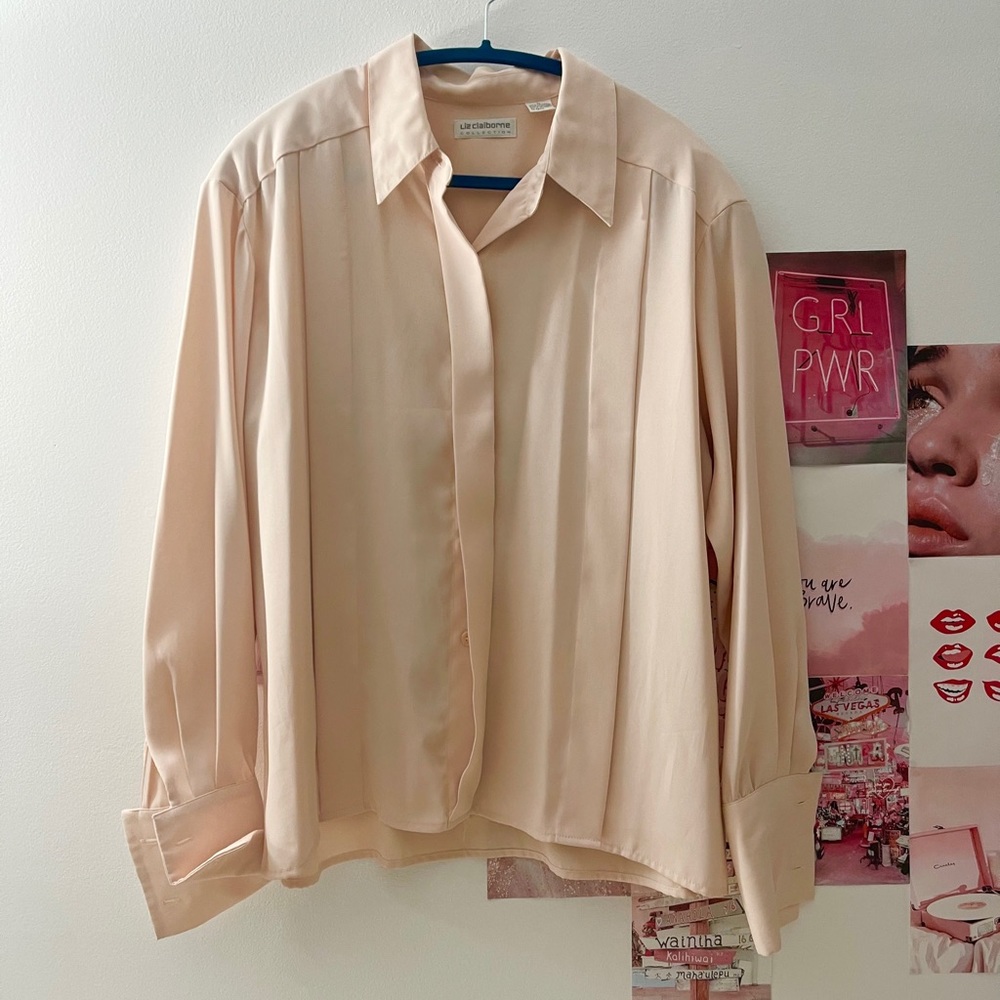 Long Sleeve Button Down Blouse Sise 12